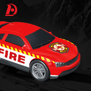 HUADA-Voiture de sauvetage 2 en 1 avec feux de mouvement à inertie et son, véhicule d'urgence anti-incendie, jouet pour enfants - Product Image 3