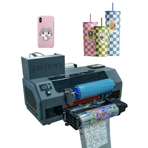 Fabricante DE LA FUENTE A3 XP600 AB Film UV DTF impresora de pegatinas UV DTF impresora con laminador