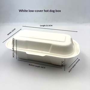 Caja para Hot Dogs Compostable y Biodegradable, Envase Ecológico de Papel para Alimentos con Tapa, Libre de Plástico, para Comida para Llevar y Entrega a Domicilio - Product Image 2