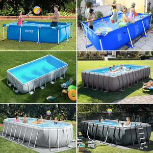 Customized Large Rectangular PVC Steel <strong>Frame</strong> above Ground <strong>Swimming</strong> <strong>Pool</strong> <strong>Portable</strong> Backyard Garden <strong>Pool</strong> for Adults - Product Image 5
