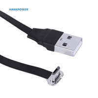 Cable USB C Plano y Delgado para FPV, Cable Flexible de Ángulo Recto Tipo C a USB A