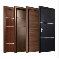 Porte de chambre prémontée de conception moderne aux normes européennes pour villas WPC Cadre de maison interne en bois massif pour utilisation intérieure