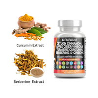 Capsules OEM de Curcuma, Curcumine, Berbérine et Cannelle de Ceylan – Complément Alimentaire pour le Soutien Glycémique, la Santé Métabolique et l'Énergie