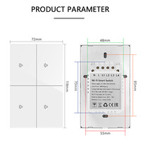 Interrupteur mural intelligent américain Prise murale standard américaine Support Wifi/Zigbee/Homekit/Tuya Smart Home APP
