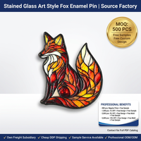 Épingles en émail souple personnalisées avec logo, moulées en 3D, motif renard roux mignon de la forêt, badges de revers, prix direct usine (catalogue inclus)