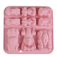Moule en silicone HY pour enfants, thème voiture, pour chocolat, glaçons, pâtisserie DIY, bonbons, gelée, savon, bougies, plâtre, outils de pâtisserie