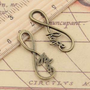 Charms infinity symbol hope 39x15mm ciondoli <span class=keywords><strong>Color</strong></span> argento tibetano gioielli antichi che fanno artigianato fatto a mano fai da te - Product Image 4