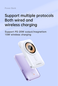 Q15 แบตสำรองแม่เหล็กไร้สาย 10000mAh พร้อมแท่นชาร์จไร้สาย ชาร์จเร็ว หน้าจอ LED พกพาสะดวก สำหรับ <span class=keywords><strong>iPhone</strong></span> - Product Image 6