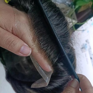 Nuevo Sistema de reemplazo de <span class=keywords><strong>cabello</strong></span> indio modelo On-Rite para hombres mayorista con <span class=keywords><strong>color</strong></span> negro - Product Image 4