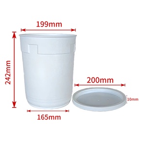 Chất lượng cao tùy chỉnh màu trắng sang trọng thân thiện với môi nhựa gallon PP BPA-free cấp thực phẩm Gelato Kem bồn với nắp biểu tượng tùy chỉnh - Product Image 1