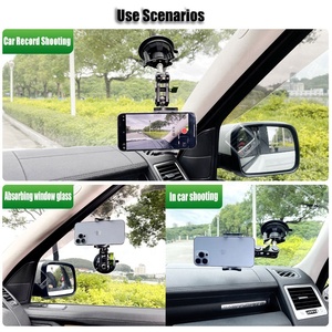 Nouveau Support de luxe en alliage d'aluminium pour Selfie Stick avec ventouse 360 Support de téléphone de voiture rotatif pour Support de téléphone portable de voiture - Product Image 2