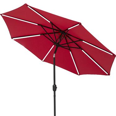 Зонт для рынка патио со светодиодной подсветкой, наружный садовый зонт круглой формы, зонт диа-2, 7 м