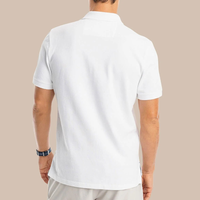 Kaos Polo Pria Kasual Lengan Pendek Bahan Pique Logo Kustom, Model Slim Fit dengan Kancing Dua Lubang