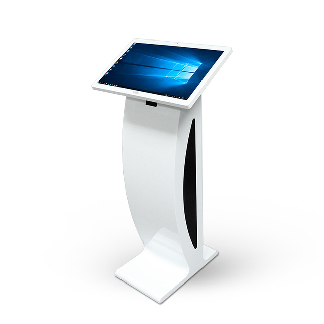 21.5 Inch Interactive Kiosk Display Touch Screen Kiosk All in One PC with Kiosk Stand Support 21.5~65 Inch White & Black Options