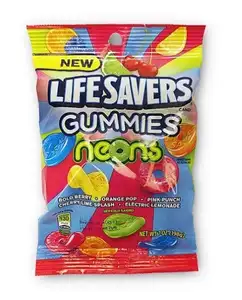 Lifesavers Gummies Neons Flavor Mix、7オンスバッグ
