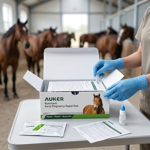 Kit Veterinario per Diagnosi In Vitro della Gravidanza Precoce Equina, Kit per Gestione dell'Allevamento di Cavalli/Griglie, Rilevamento della Gravidanza nel Sangue Intero - Product Image 1