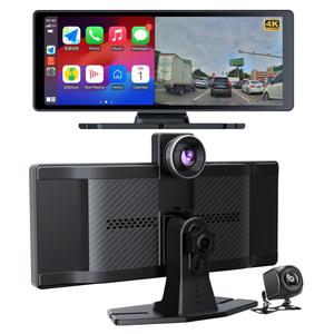 10.26 Màn Hình Cảm Ứng Xách Tay Hiển Thị 4K Không Dây Máy Ảnh Carplay Android Tự Động <span class=keywords><strong>Dashcam</strong></span> 5G <span class=keywords><strong>Wifi</strong></span> Tầm Nhìn Ban Đêm GPS Navigation <span class=keywords><strong>Dashcam</strong></span> - Product Image 1