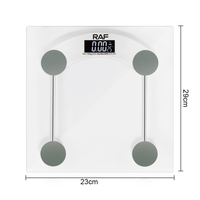 Báscula de Baño Digital RAF con Capacidad Máxima de 180 kg, Función de Encendido/Apagado Automático, Pantalla LED de Alta Definición para Uso Doméstico