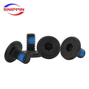 Tornillo de cabeza plana hexagonal M2.5 * 5 * 9, pequeño, antidesprendimiento, con pegamento, no estándar, negro, delgado, para productos de ferretería - Product Image 3