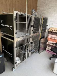 Kandang anjing besar baja tahan karat Modular tugas berat multi fungsi hotel anak anjing kandang anjing kandang bank kandang kandang kandang anjing - Product Image 3