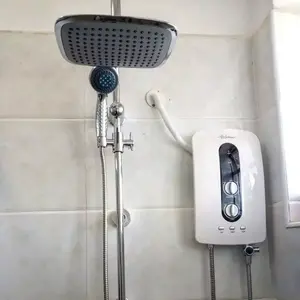 Yağmur biçimli duş seti taşınabilir elektrikli duş 220v hazır elektrikli duş suyu ısıtıcısı pompa ile