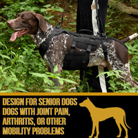Hiphoppet Gilet de Soutien Lombaire pour Chiens et Chats, avec Sangle Réglable, en Nylon Solide Respirant, pour Animaux Âgés, Handicapés et Grands Chiens, Simple