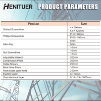HENITUER S679-23 Ensemble d'outils isolés 23 pièces, haute dureté, multifonctionnel, testé par une tension élevée de 10000V, kit d'outils isolés 23 pièces