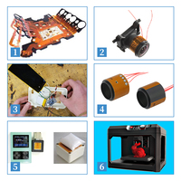 Laiyuan Industrial Kapton 12V 2.5W Batterie chauffante alimentée par film chauffant en polyimide Elément chauffant