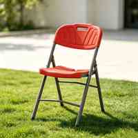 Chaises et tables pliantes d'extérieur en HDPE, best-sellers, économiques, pour hôtels et centres commerciaux, avec structure métallique, légères, durables et écologiques