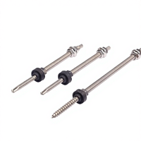 Boulon de fixation pour panneau solaire sur toit en acier inoxydable chinois SS304/SS316, norme DIN, finition lisse, fixation pour panneau solaire sur toit en pente