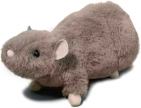 Peluche en tissu polyester et coton gris brodée, jouet pour chat, peluche pour chat, jouet farceur pour anniversaire