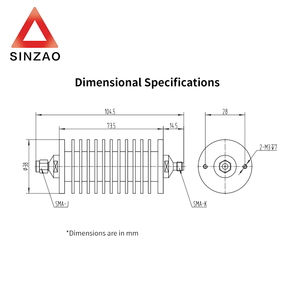 Wayiii tùy chỉnh 50Ω lò vi sóng <span class=keywords><strong>RF</strong></span> suy hao DC-8GHz 50W SMA Nam để SMA nữ 10/15/20/25/30dB tùy chọn - Product Image 5