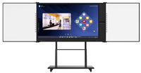 Écran interactif éducatif 4K UHD tactile IR 20 points de 75 pouces, tout-en-un, tableau blanc numérique intelligent, cadre en aluminium pour conférence