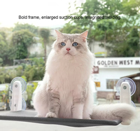 Hamac de fenêtre pliable pour chat avec coussin et housse, fixation murale par 4 ventouses et vis, perchoir sans fil pour chat