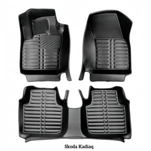 Luxury Diamond 5D PU Leather Eco-friendly <strong>Car</strong> <strong>Mats</strong> for <strong>Skoda</strong> <strong>Octavia</strong> Mk3 2013-2020 Non Slip Sound Deadening Full Set - Product Image 1