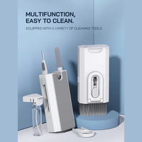Kit de nettoyage 8-en-1 pour écouteurs, clavier, ordinateur et ordinateur portable, comprenant brosse de nettoyage pour écouteurs, brosse souple pour espaces étroits et stylo de nettoyage pour casque