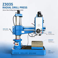 Perceuse radiale Z3035, diamètre de perçage maximal. Pompe à engrenages motorisée 2,2 kW avec alimentation automatique par broche de 35 mm, structure en acier et brides de tuyauterie
