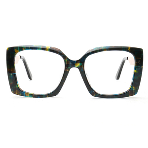 Custom New Designer Luxury Blue Light Blocking <strong>Glasses</strong> for Women Oversized Thick Square Frame Handmade Acetate Frame - Product Image 4