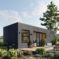Rumah Kayu Prefab Modular Instalasi Cepat Populer, Tahan Air, Bertenaga Surya, Modern untuk Apartemen, Gedung Kantor, dan Penggunaan Winery