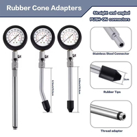 Testeur de compression et manomètre de cylindre de moteur Podofo avec étui rigide pour la réparation de voitures et de motos, kit d'outils pour véhicules