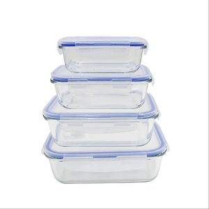 Vidrio transparente minimalista personalizado para <span class=keywords><strong>Tupper</strong></span> Meal Prep contenedor de almacenamiento, Juego de 2-3 piezas, fiambrera escolar para uso alimentario - Product Image 6