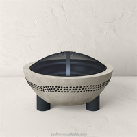 Bol à feu de conception simple brasero portable chauffage extérieur foyer MGO à bois