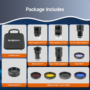 SVBONY Astronomy Accessory Kit 1.25 Inch Eyepieces Filters Barlow Lens For Telescope Observation - Product Image 5