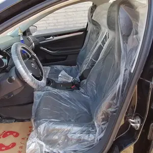 wholesale clear disposable plastic car seat cover universal for car wash