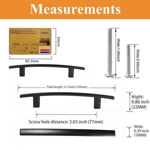 WEKIS Best Selling Matte Black Silver Gold Zinc Alloy Modern Kitchen T <b>Bar</b> Drawer <b>Pull</b> Long Cabinet Furniture Handle - Product Image 2