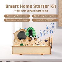 Kit de démarrage STEM STEAM Robotlinking Smart Home, maison en bois, IoT Wifi, programmation Blockly pour ESP32 Arduino UNO R3
