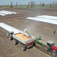 Manchons de couverture de silo de sac de grain d'ensilage de résistance UV noir/blanc pour le stockage d'agriculteur
