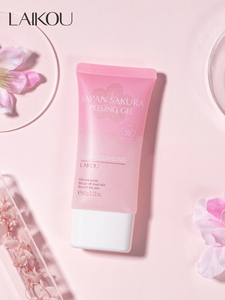 Gel exfoliant pour le corps LAIKOU à l'acide hyaluronique et à la fleur de cerisier du Japon, crème exfoliante qui éclaircit et exfolie la peau - Product Image 6