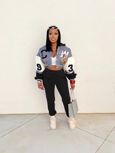 Autunno inverno donna Casual a tre pezzi a manica lunga pantaloni <span class=keywords><strong>lunghi</strong></span> con cappuccio in tessuto a maglia tinta unita - Product Image 2