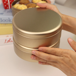 Envase Redondo de Hojalata Personalizado de 145*52 mm, Caja de Metal Vacía para Envasar Alimentos, Lata de Metal para Galletas, Chocolate, Café, Té con Tapa - Product Image 3